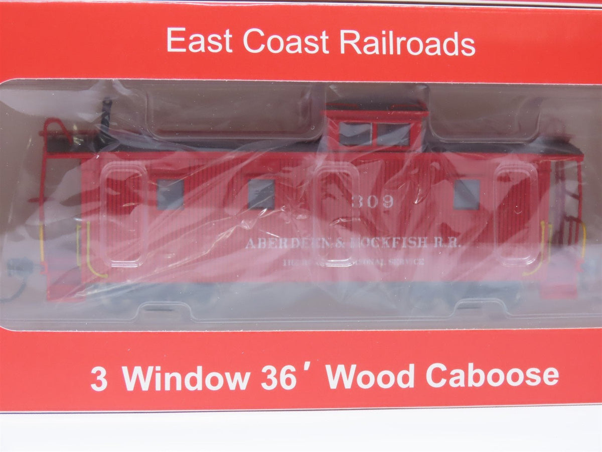 HO East Coast Railroads ECRR-51/52 A&amp;R Aberdeen &amp; Rockfish 36&#39; Wood Caboose Set