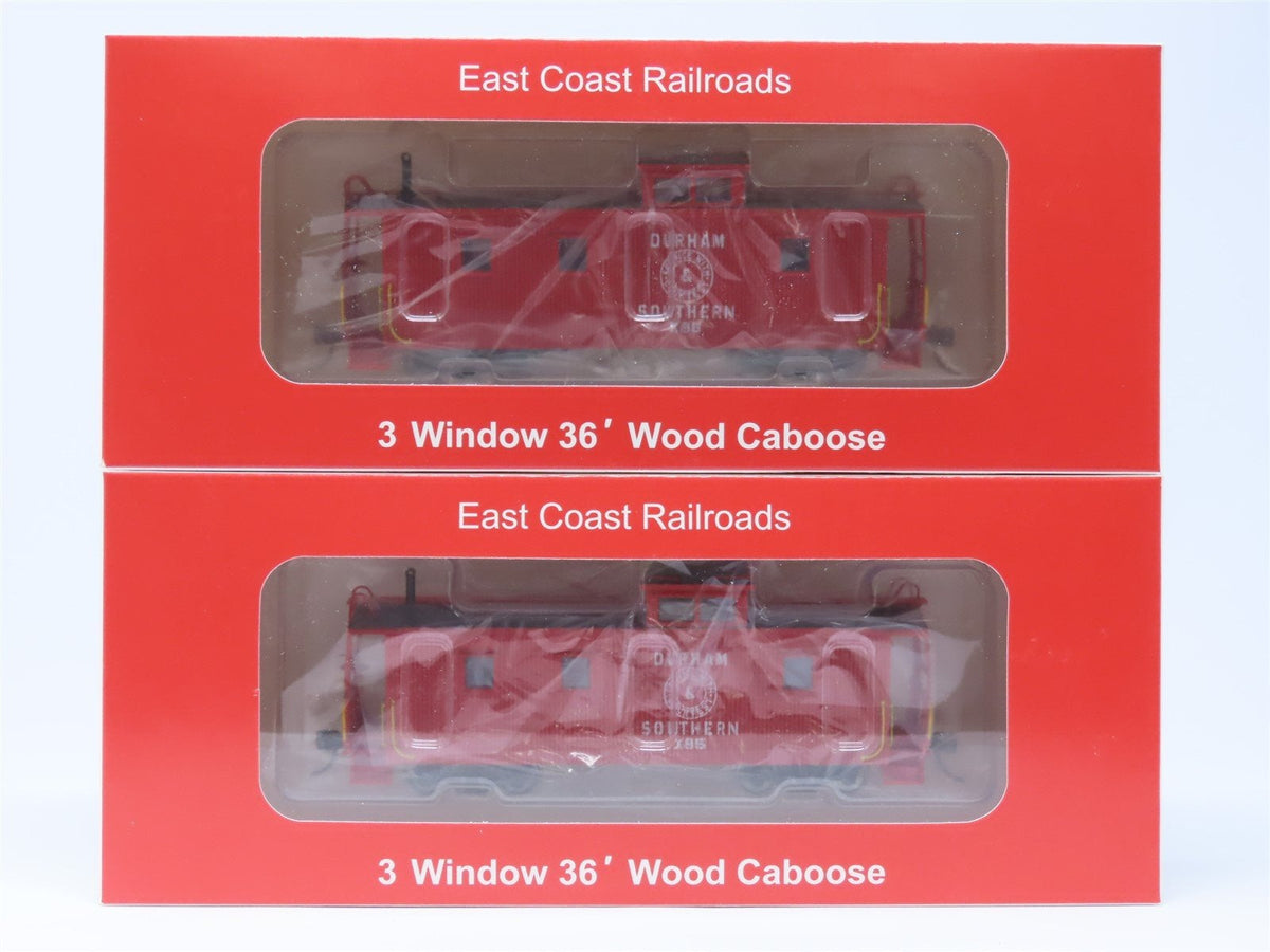 HO East Coast Railroads ECRR-53/54 D&amp;S Durham &amp; Southern 36&#39; Wood Caboose Set