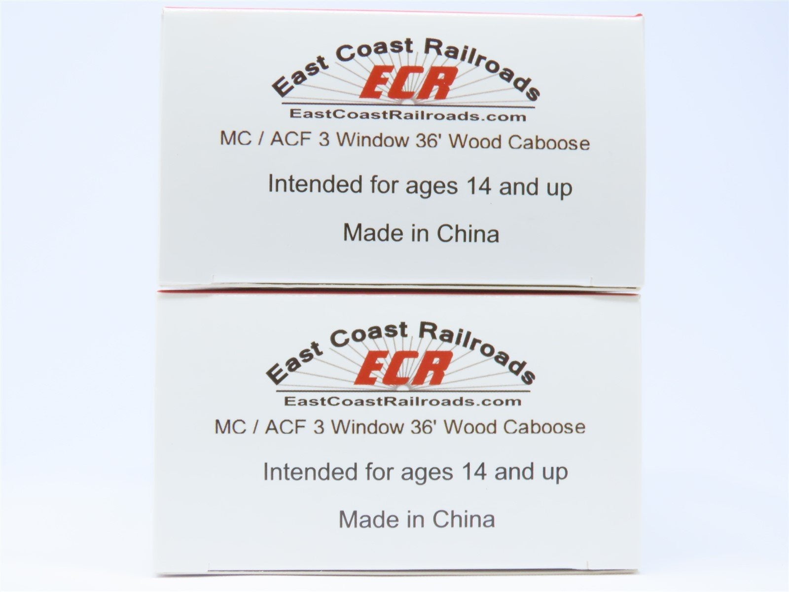 HO East Coast Railroads ECRR-53/54 D&S Durham & Southern 36' Wood Caboose Set