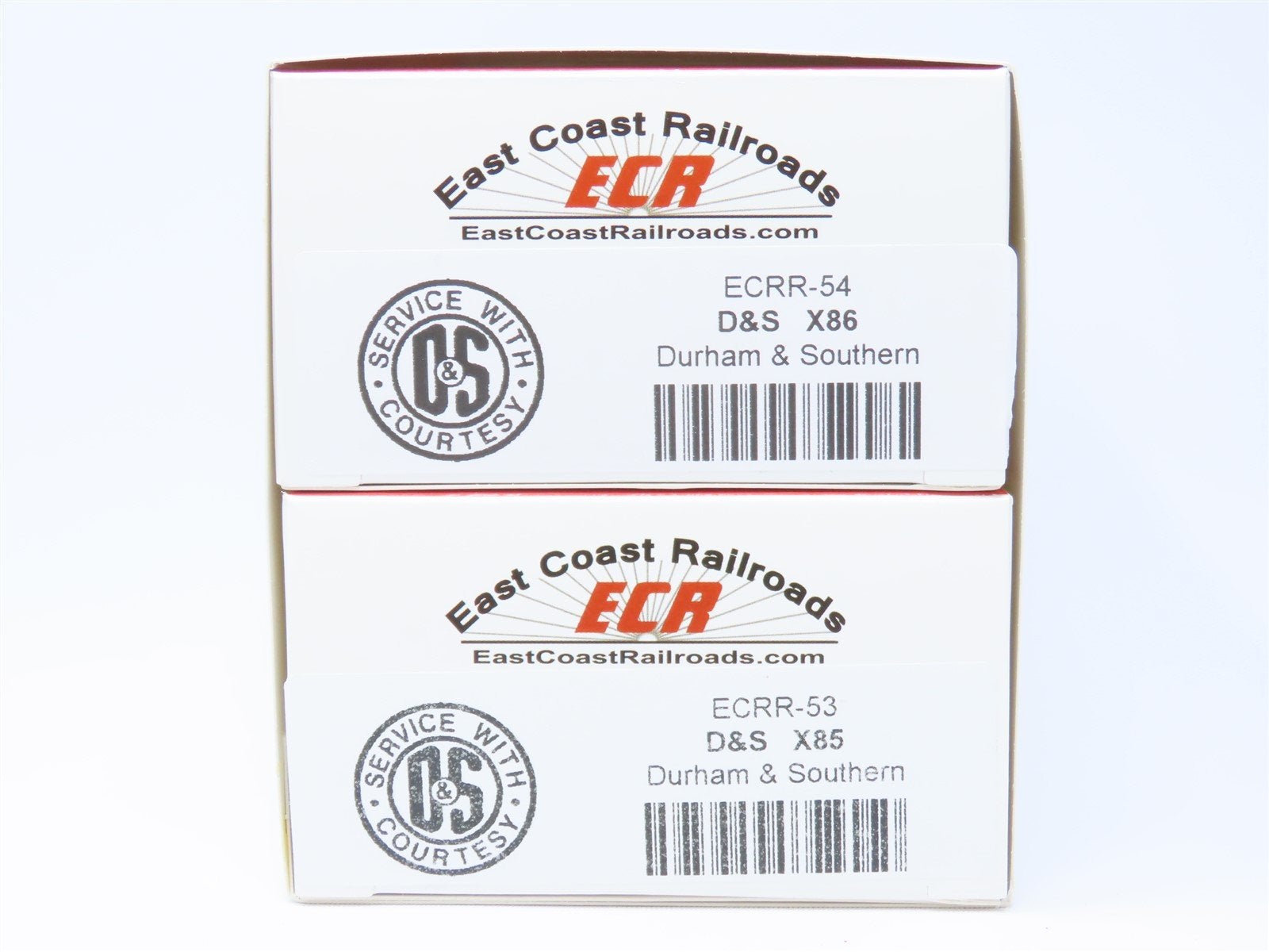 HO East Coast Railroads ECRR-53/54 D&S Durham & Southern 36' Wood Caboose Set
