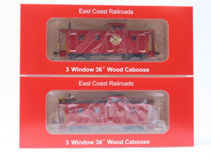 HO East Coast Railroads ECRR-57/59 NS Norfolk Southern 36' Wood Caboose Set