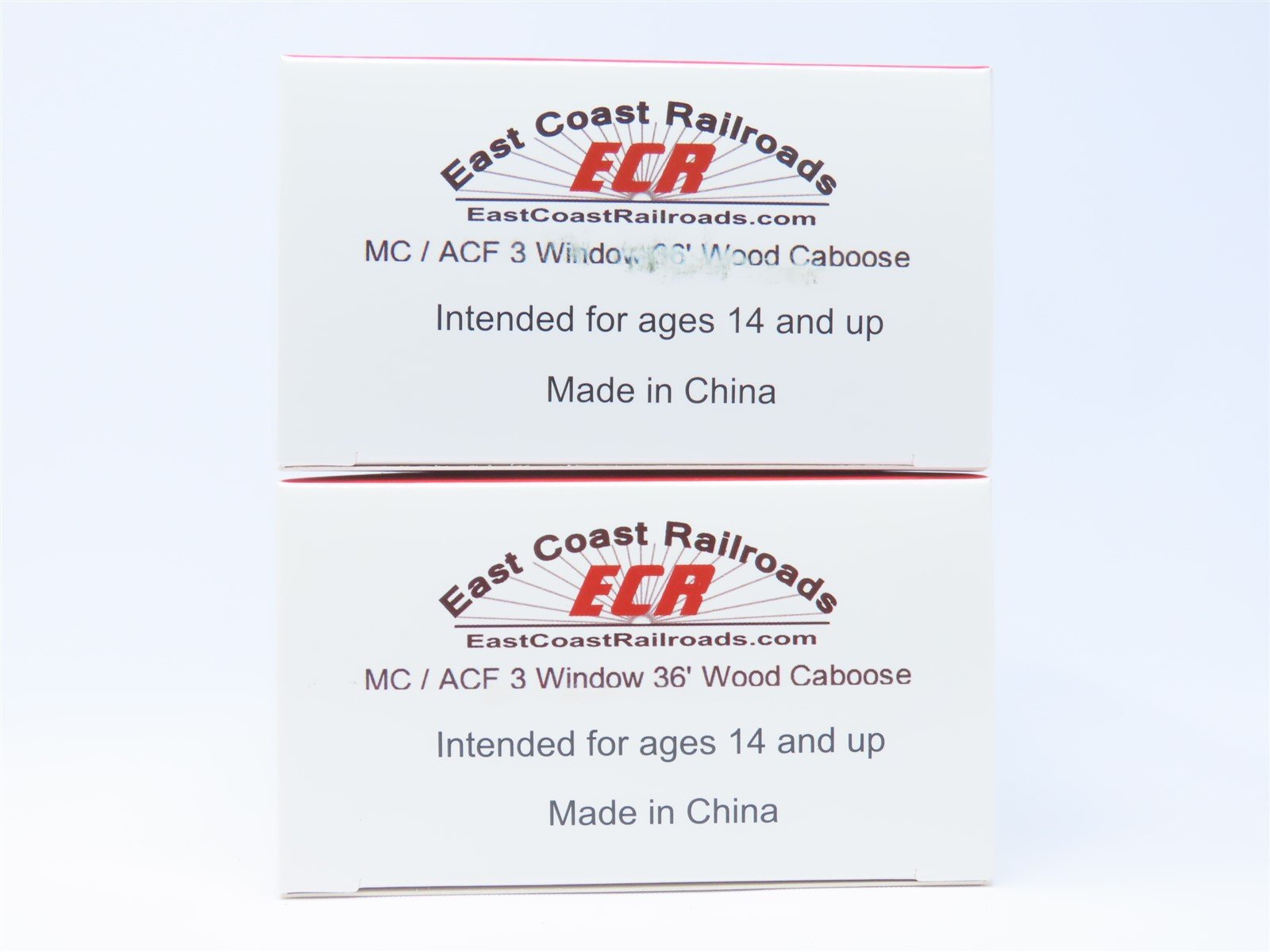 HO East Coast Railroads ECRR-57/59 NS Norfolk Southern 36' Wood Caboose Set