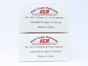 HO East Coast Railroads ECRR-57/59 NS Norfolk Southern 36' Wood Caboose Set