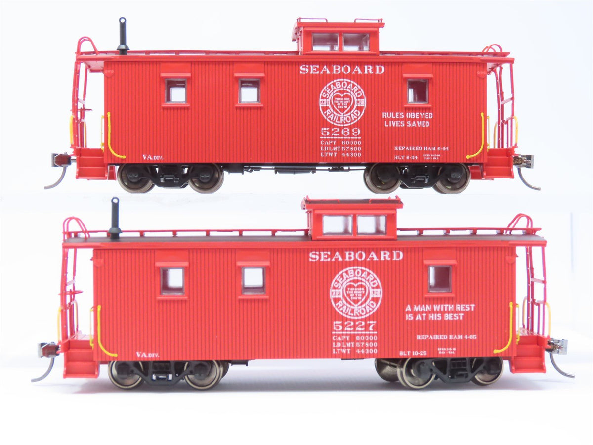 HO East Coast Railroads ECRR-61/62 SAL Seaboard Air Line 36&#39; Wood Caboose Set