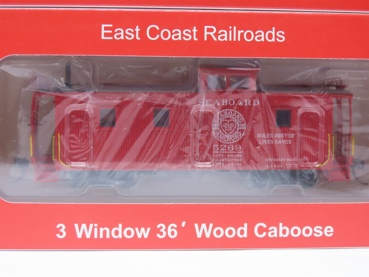 HO East Coast Railroads ECRR-61/62 SAL Seaboard Air Line 36&#39; Wood Caboose Set