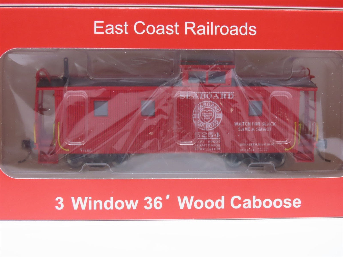 HO East Coast Railroads ECRR-63/64 SAL Seaboard Air Line 36&#39; Wood Caboose Set