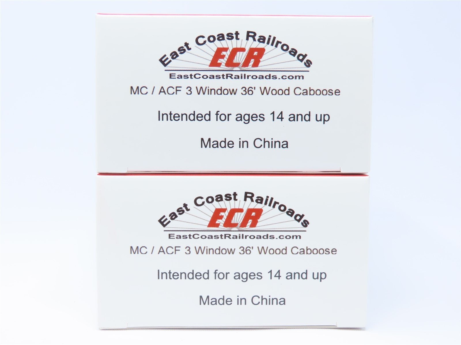 HO East Coast Railroads ECRR-63/64 SAL Seaboard Air Line 36' Wood Caboose Set