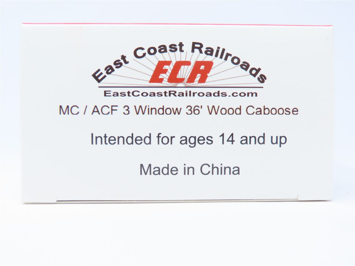 HO Scale East Coast Railroads ECRR-58 NS Norfolk Southern 36&#39; Wood Caboose #395