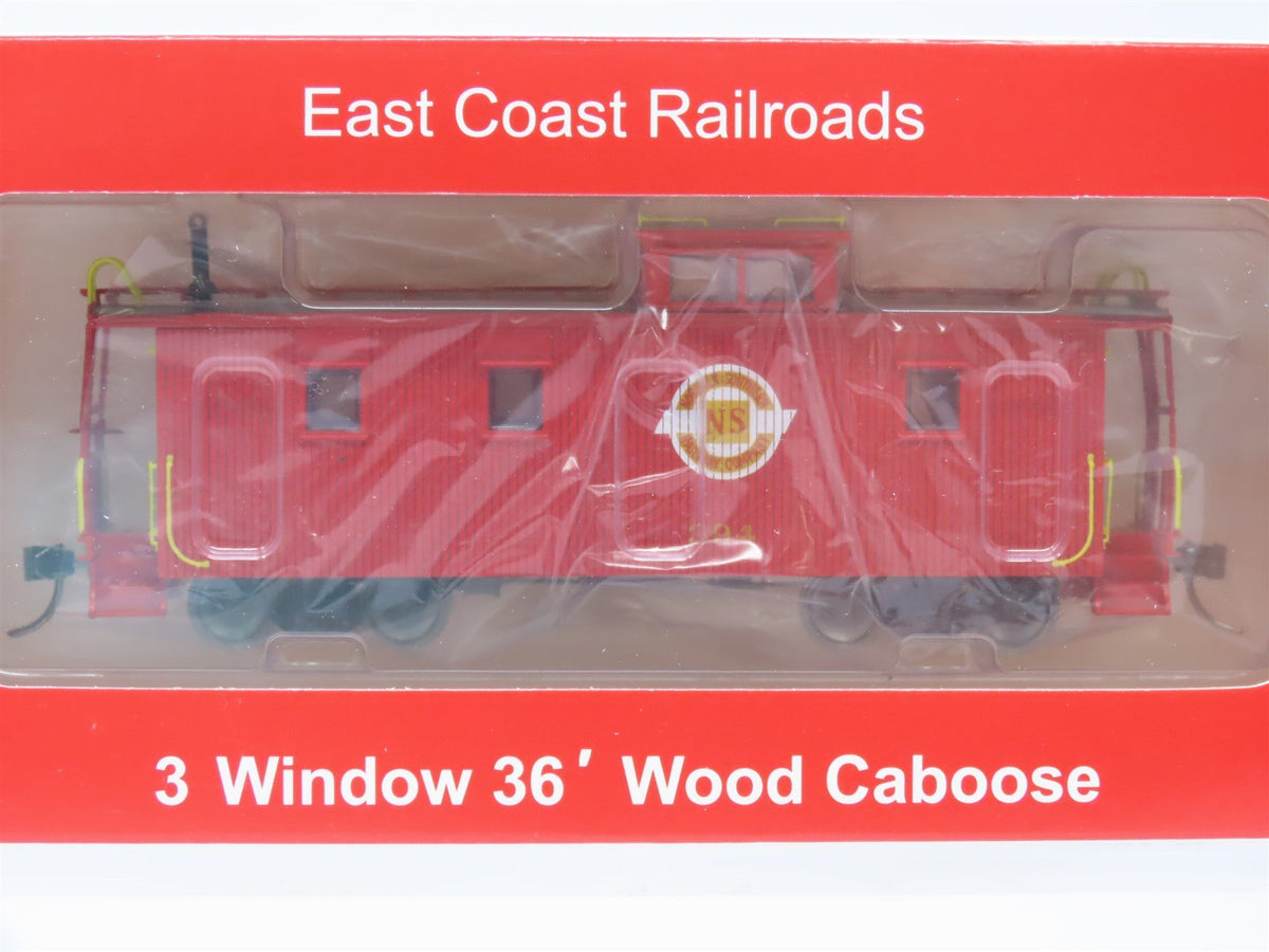 HO Scale East Coast Railroads ECRR-59 NS Norfolk Southern 36&#39; Wood Caboose #394