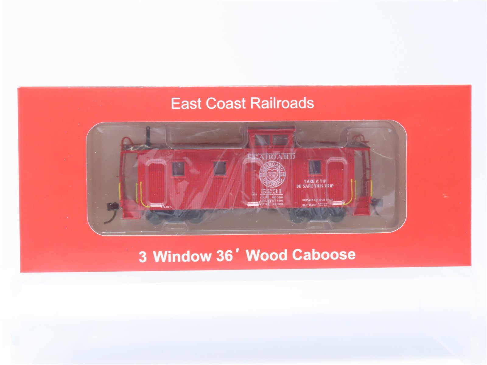HO ECR East Coast Railroads ECRR-63 SAL Seaboard Air Line 36' Wood Caboose #5231