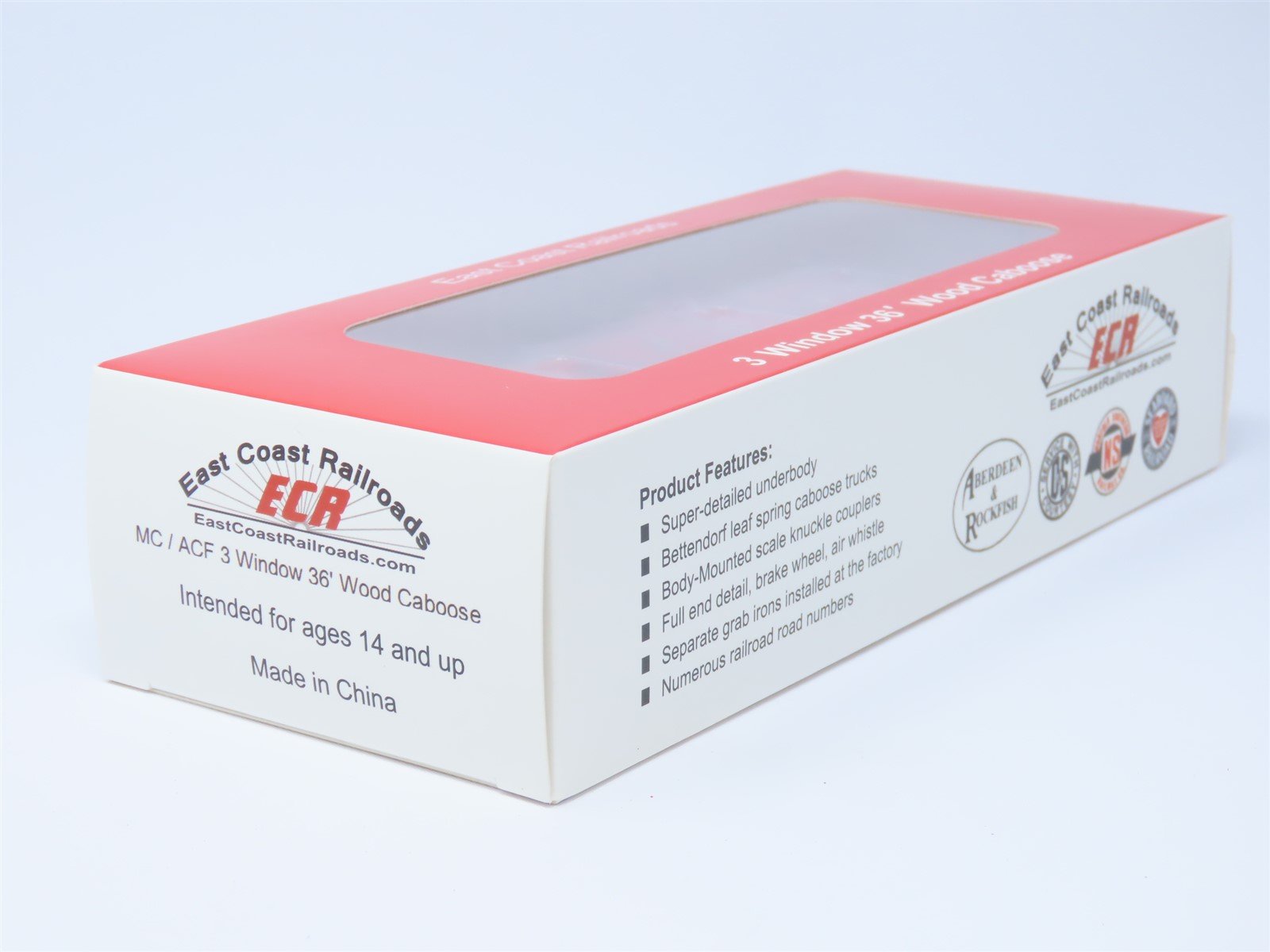 HO ECR East Coast Railroads ECRR-63 SAL Seaboard Air Line 36' Wood Caboose #5231