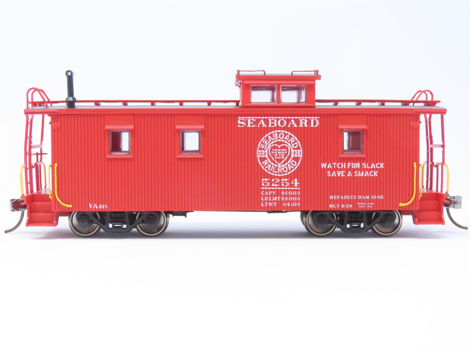 HO ECR East Coast Railroads ECRR-64 SAL Seaboard Air Line 36' Wood Caboose #5254