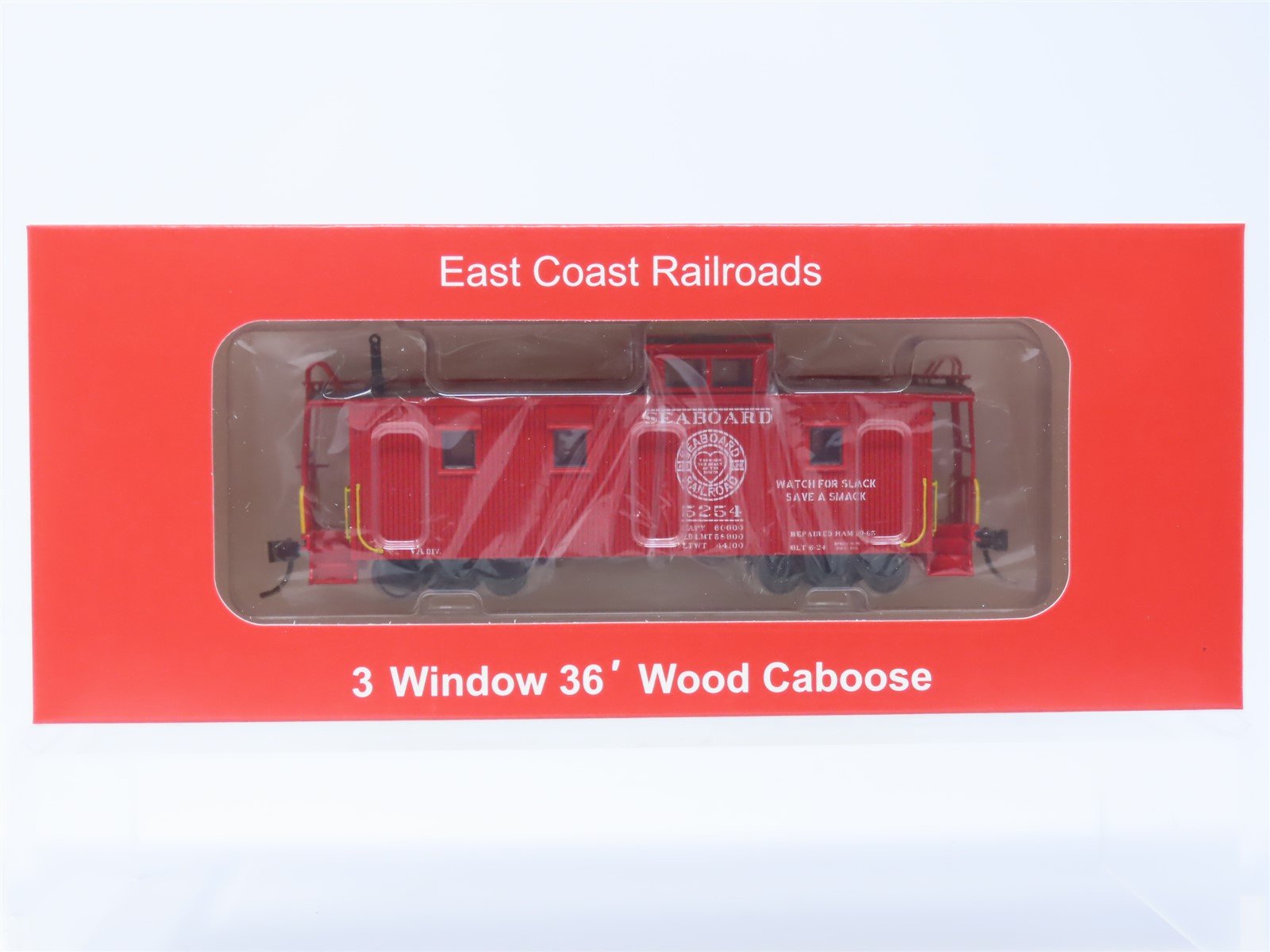 HO ECR East Coast Railroads ECRR-64 SAL Seaboard Air Line 36' Wood Caboose #5254