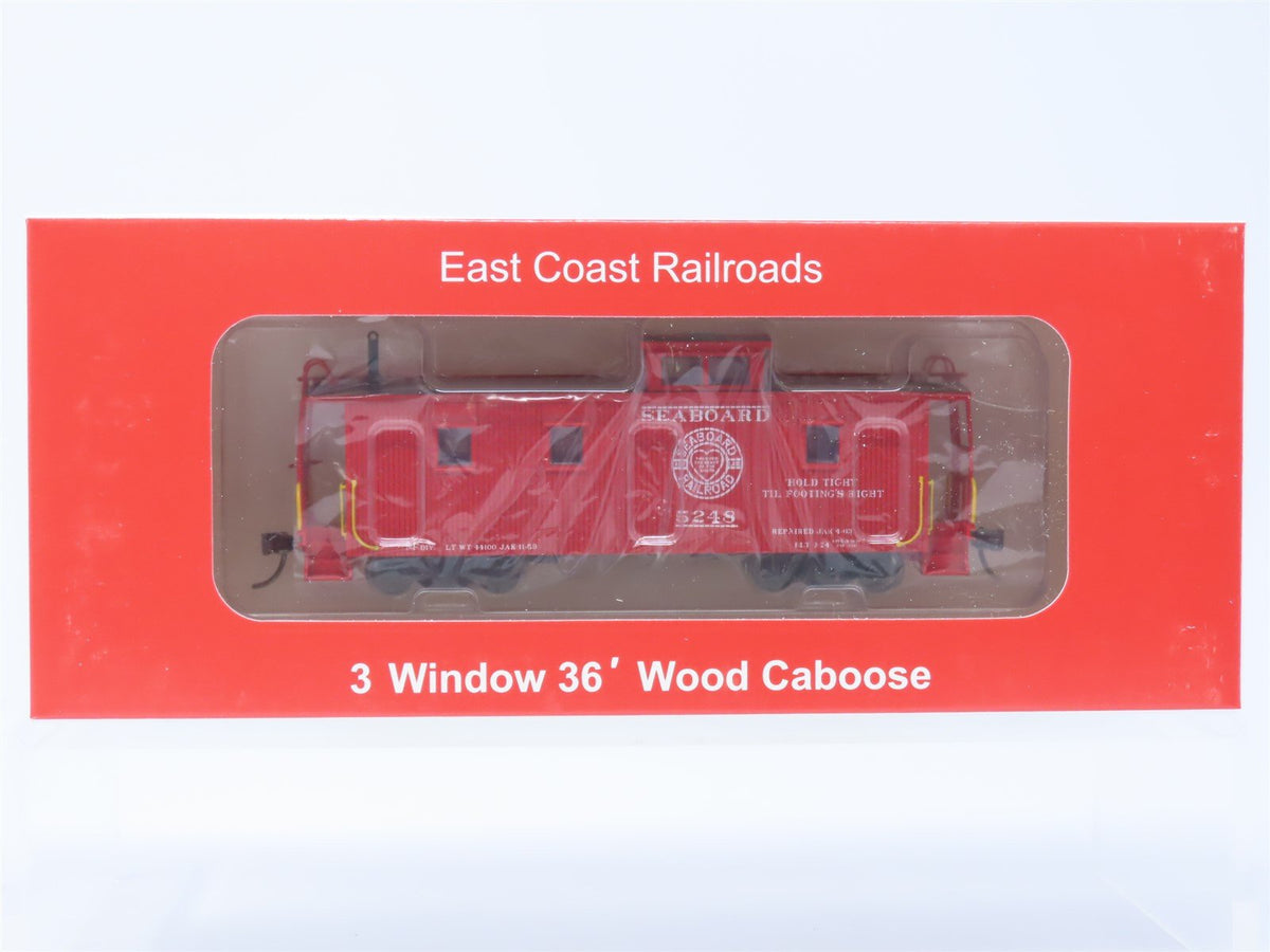 HO ECR East Coast Railroads ECRR-65 SAL Seaboard Air Line 36&#39; Wood Caboose #5248