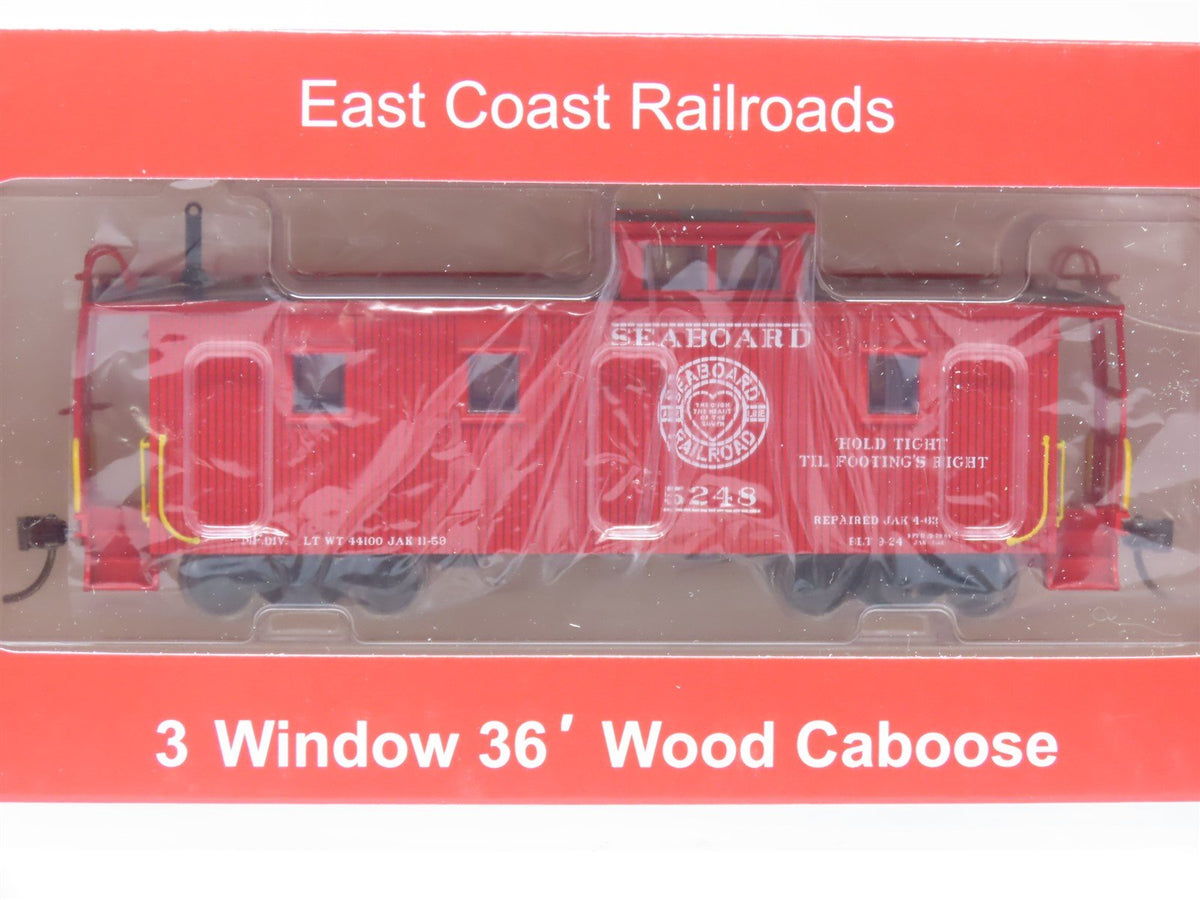 HO ECR East Coast Railroads ECRR-65 SAL Seaboard Air Line 36&#39; Wood Caboose #5248