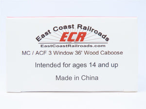 HO ECR East Coast Railroads ECRR-65 SAL Seaboard Air Line 36' Wood Caboose #5248