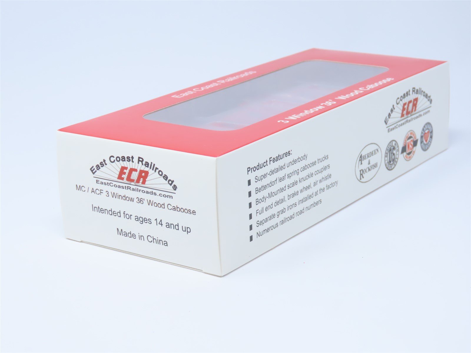 HO ECR East Coast Railroads ECRR-65 SAL Seaboard Air Line 36' Wood Caboose #5248