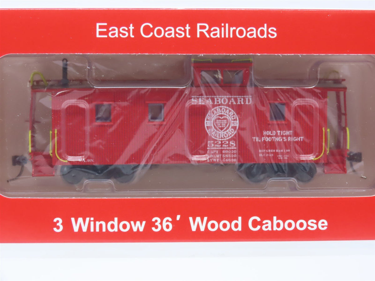 HO ECR East Coast Railroads ECRR-67 SAL Seaboard Air Line 36&#39; Wood Caboose #5228