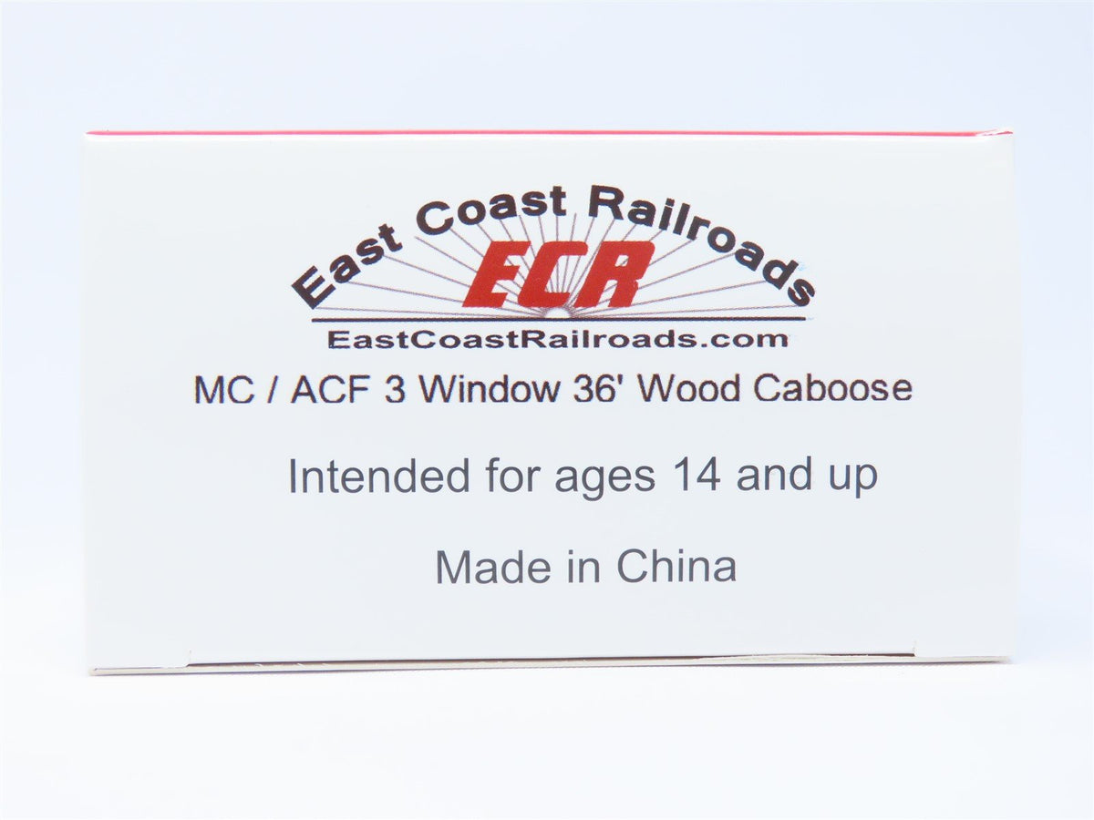 HO ECR East Coast Railroads ECRR-67 SAL Seaboard Air Line 36&#39; Wood Caboose #5228