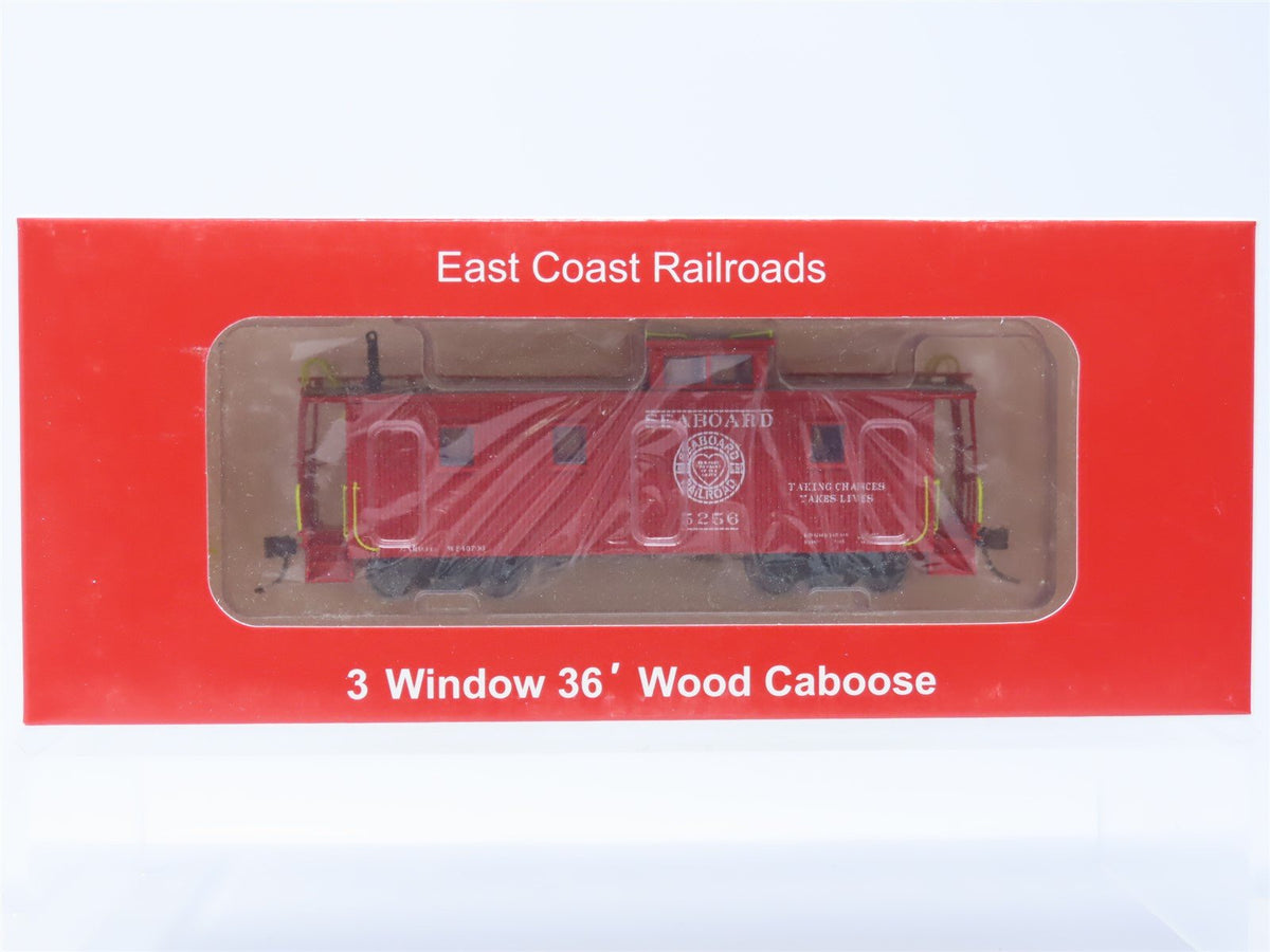 HO ECR East Coast Railroads ECRR-68 SAL Seaboard Air Line 36&#39; Wood Caboose #5256