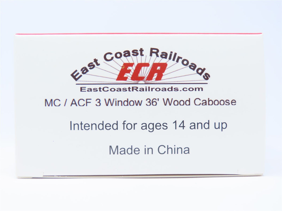 HO ECR East Coast Railroads ECRR-68 SAL Seaboard Air Line 36&#39; Wood Caboose #5256