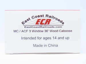 HO ECR East Coast Railroads ECRR-68 SAL Seaboard Air Line 36' Wood Caboose #5256