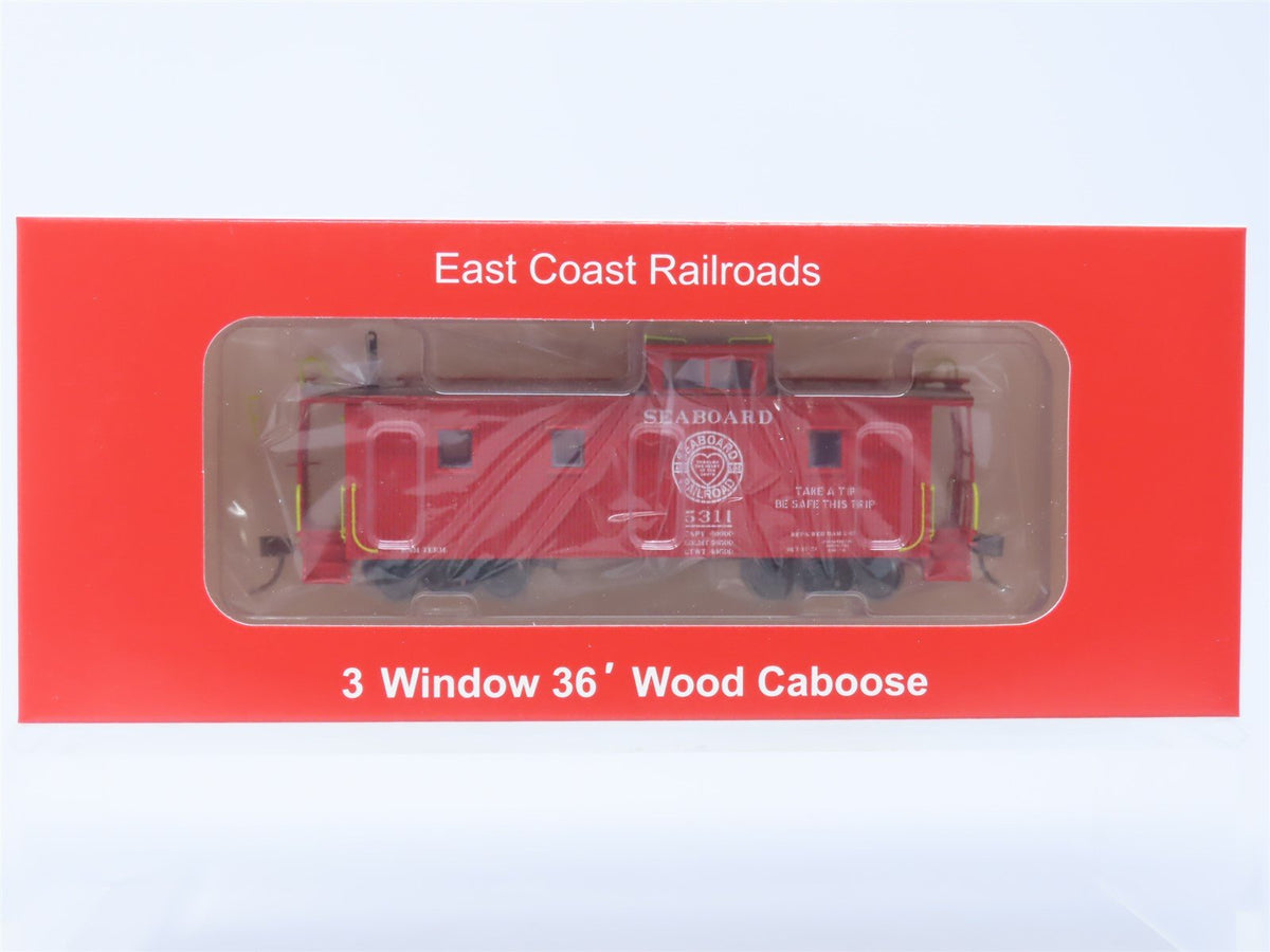 HO ECR East Coast Railroads ECRR-69 SAL Seaboard Air Line 36&#39; Wood Caboose #5311