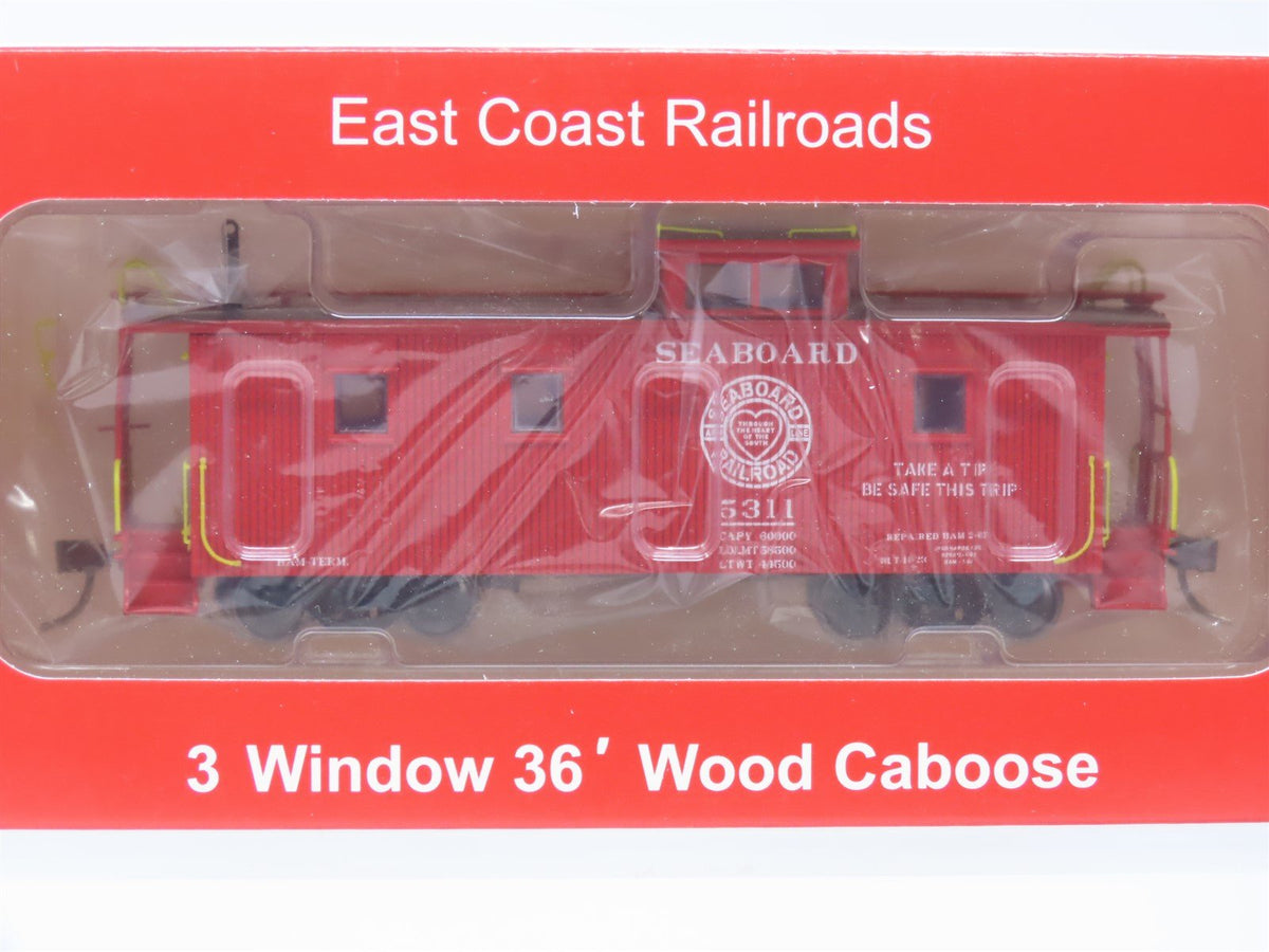 HO ECR East Coast Railroads ECRR-69 SAL Seaboard Air Line 36&#39; Wood Caboose #5311