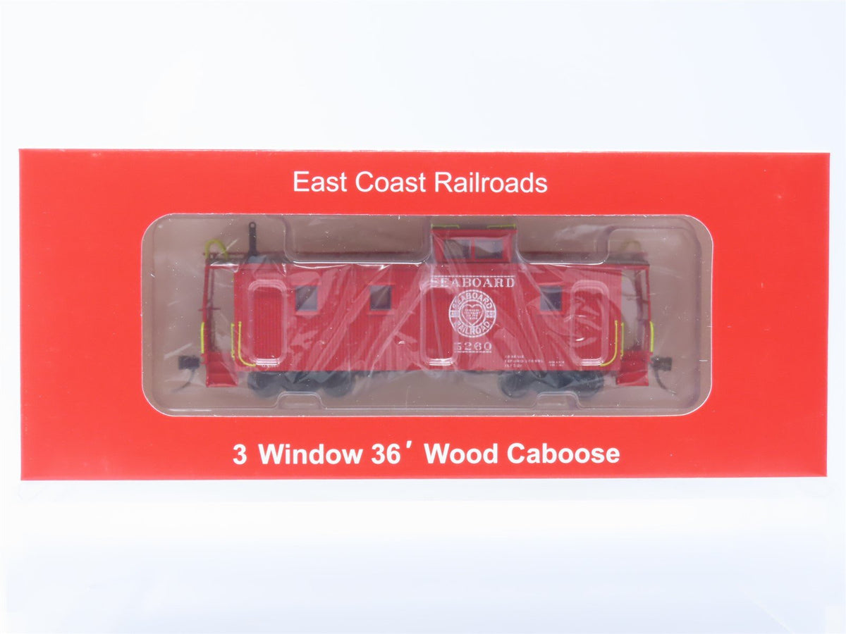 HO ECR East Coast Railroads ECRR-70 SAL Seaboard Air Line 36&#39; Wood Caboose #5260