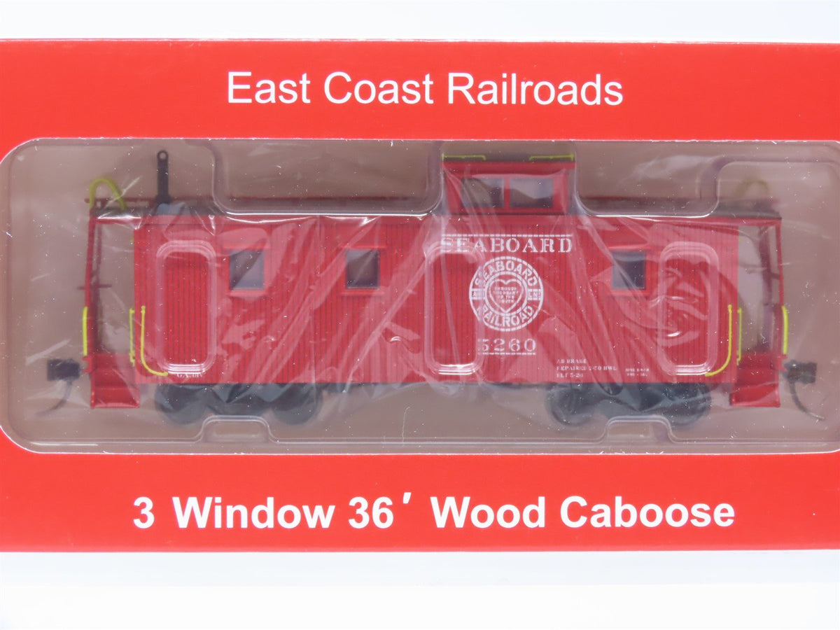 HO ECR East Coast Railroads ECRR-70 SAL Seaboard Air Line 36&#39; Wood Caboose #5260