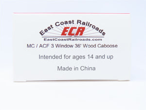 HO ECR East Coast Railroads ECRR-70 SAL Seaboard Air Line 36' Wood Caboose #5260