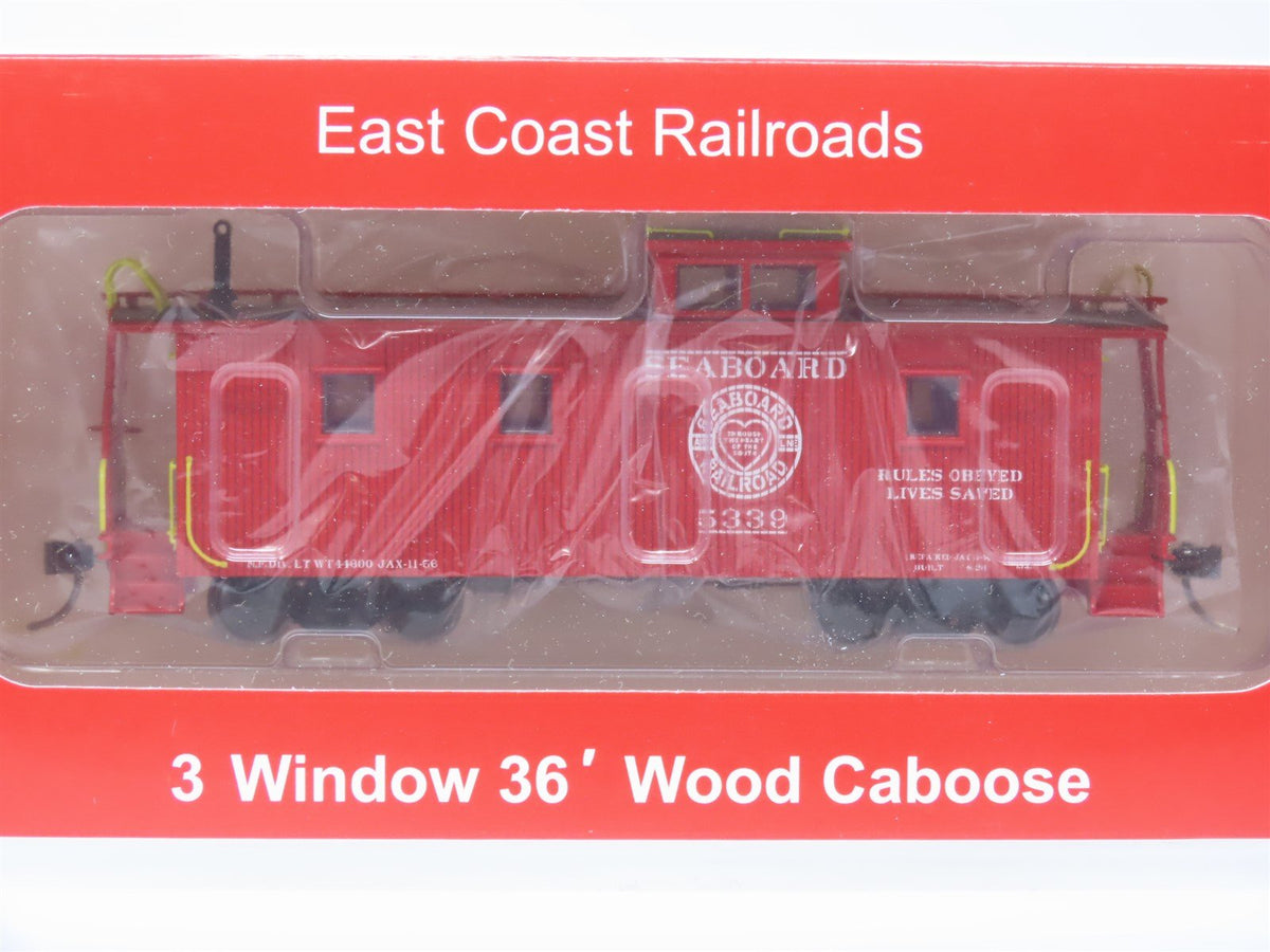 HO ECR East Coast Railroads ECRR-71 SAL Seaboard Air Line 36&#39; Wood Caboose #5339