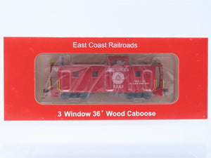 HO ECR East Coast Railroads ECRR-72 SAL Seaboard Air Line 36' Wood Caboose #5343