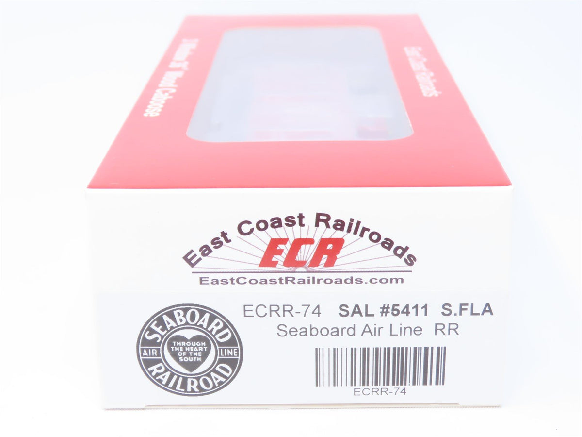 HO ECR East Coast Railroads ECRR-74 SAL Seaboard Air Line 36&#39; Wood Caboose #5411