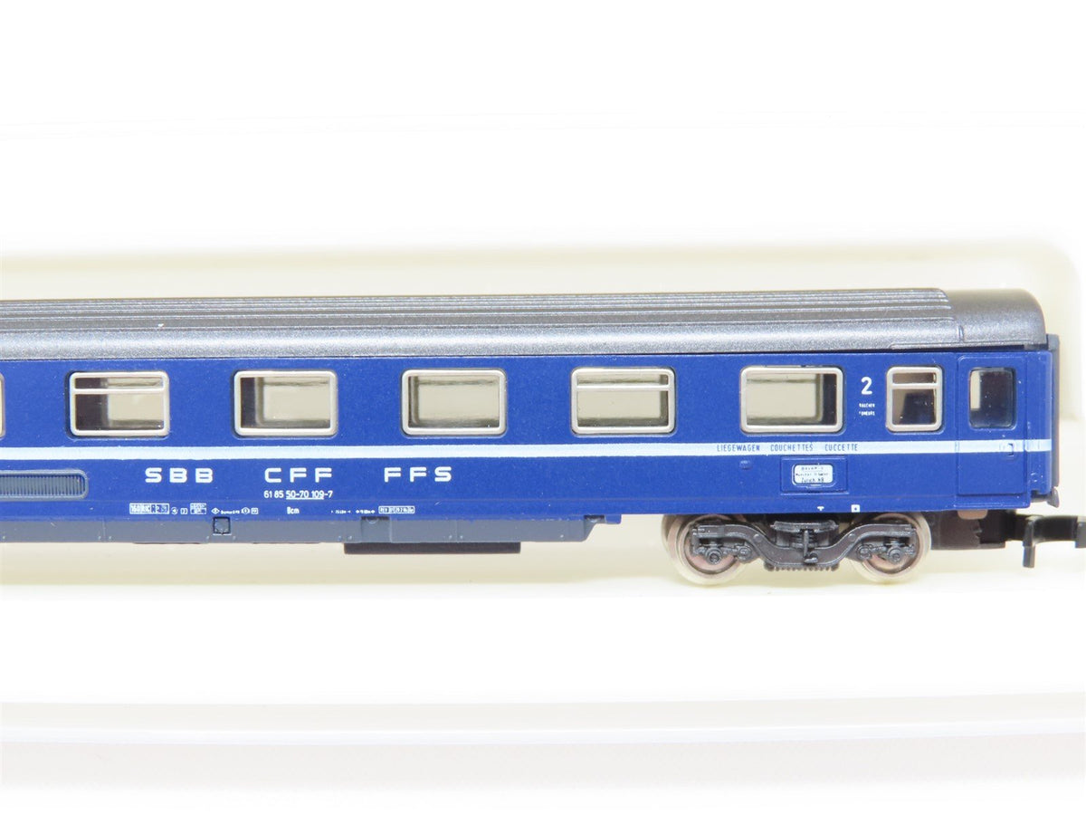 Z Scale Marklin Mini-Club 8742 SBB CFF FFS 2nd Class Coach Passenger Car