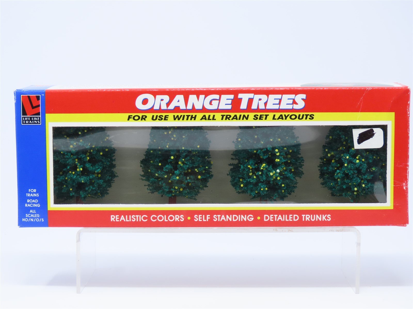 HO/N/O/S Scale Life-Like #1024 Self Standing Orange Trees (4-Pack)