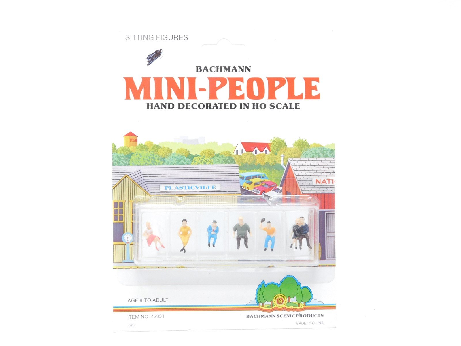 HO Scale Bachmann Mini-People 42331 Sitting Figures (6-Piece Set) - Sealed