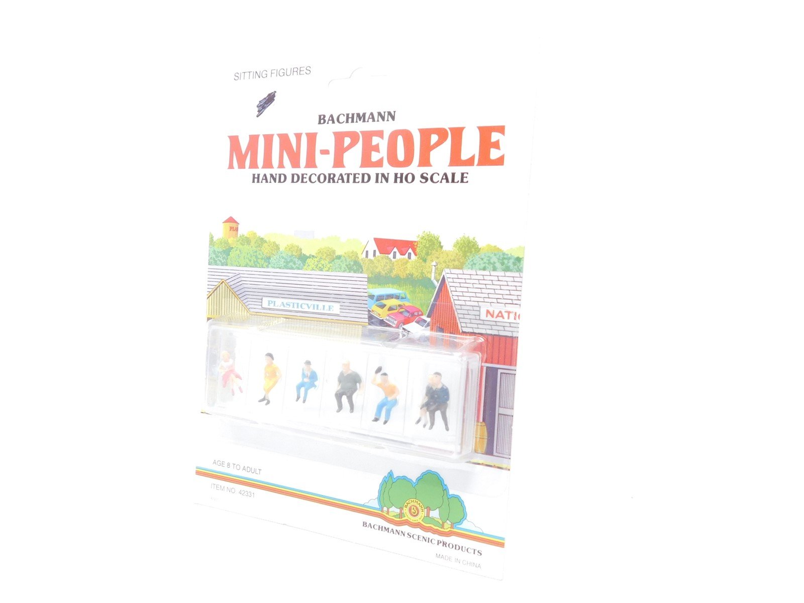 HO Scale Bachmann Mini-People 42331 Sitting Figures (6-Piece Set) - Sealed