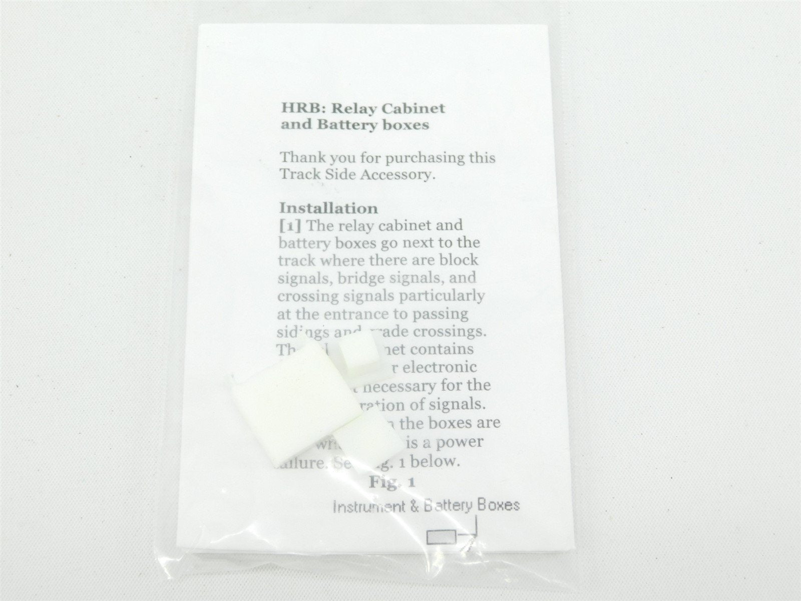 HO Scale South Bend Signal Company HRB Unpainted Relay Cabinet & Battery Boxes