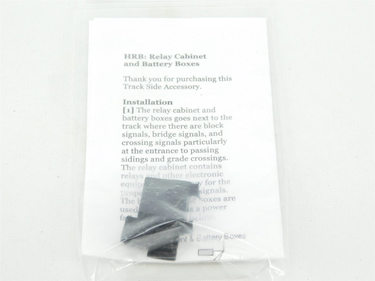 HO Scale South Bend Signal Company HRB Black Relay Cabinet &amp; Battery Boxes