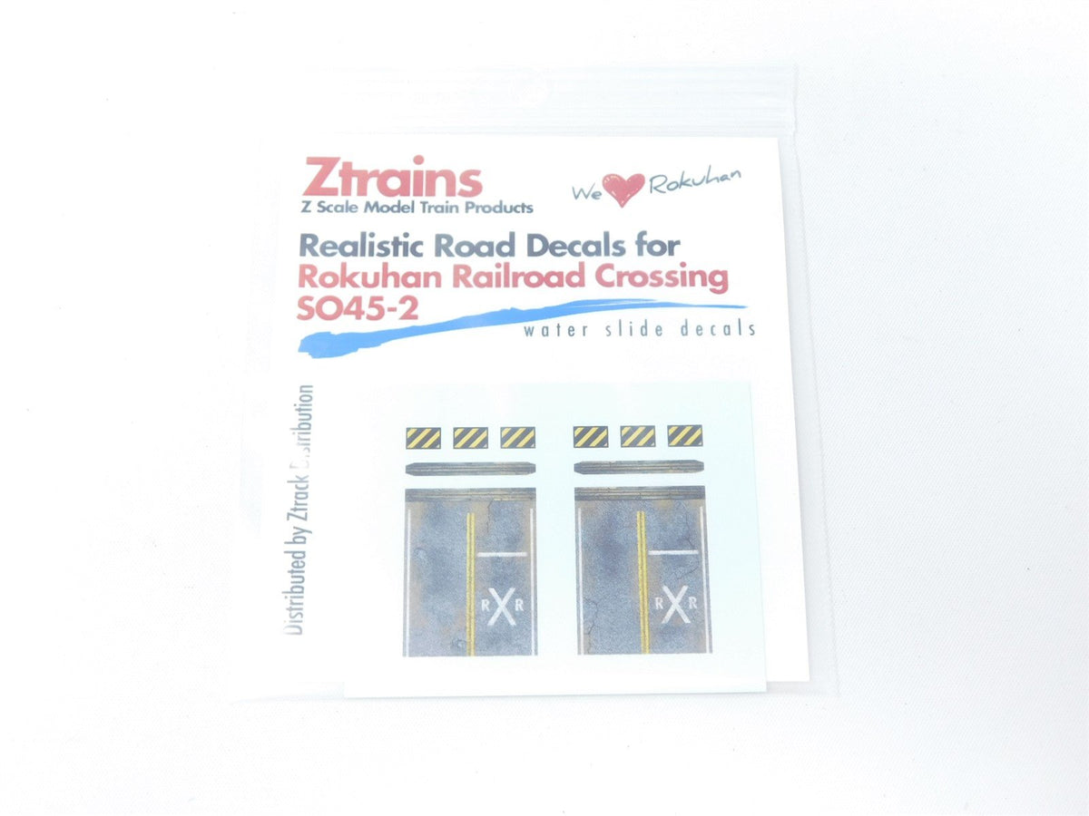 Z 1/220 Scale Rokuhan #S045-2 Realistic Road Decals - Railroad Crossing