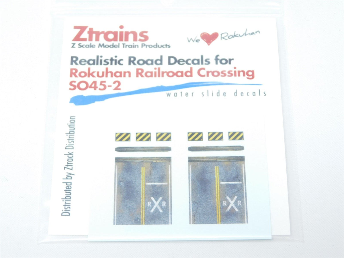 Z 1/220 Scale Rokuhan #S045-2 Realistic Road Decals - Railroad Crossing