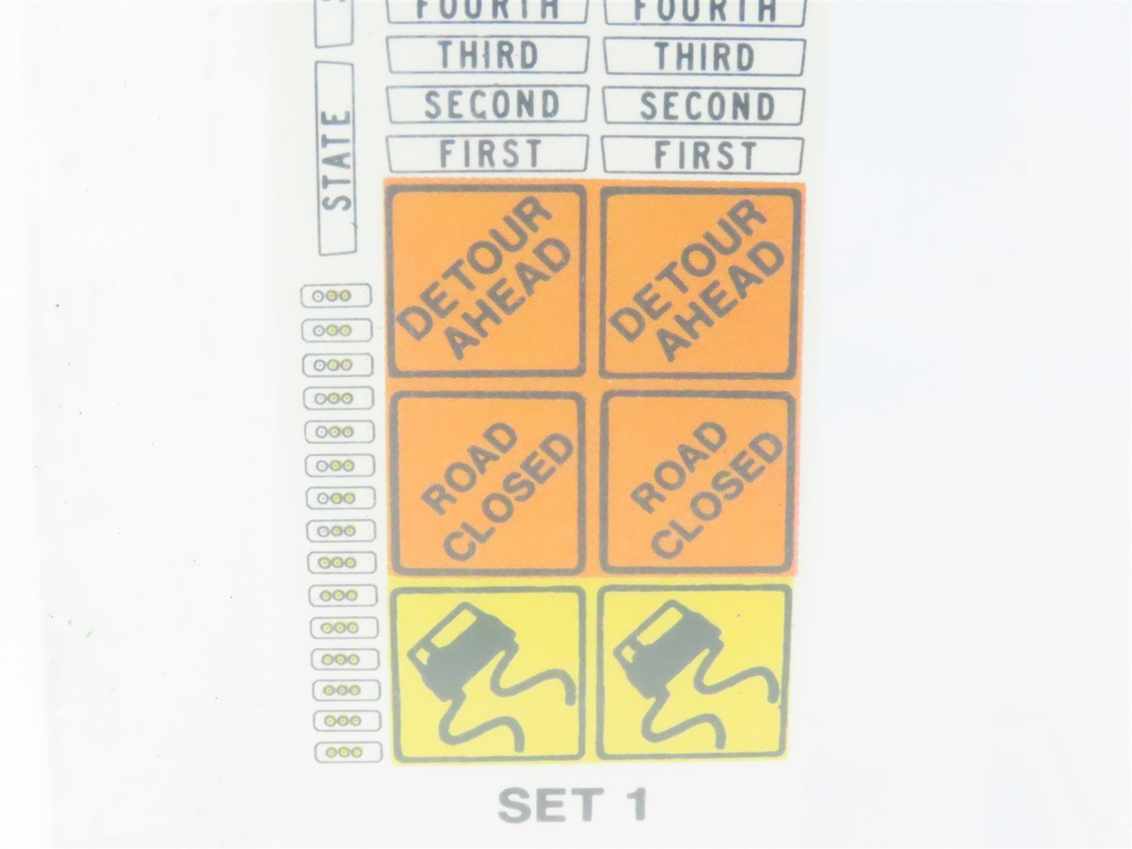 HO Scale Creative Screen Process #1 Street & Highway Signs (110 Signs)