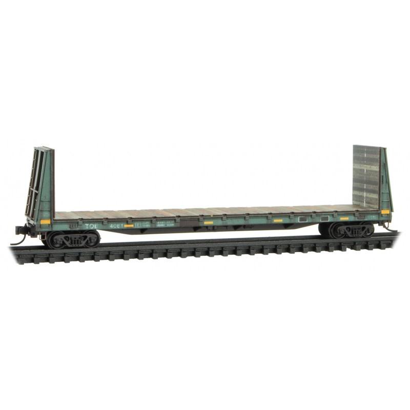 N Micro-Trains MTL 99305015 TOE Texas, Oklahoma &amp; Eastern 61&#39; Flat Car 3-Pack