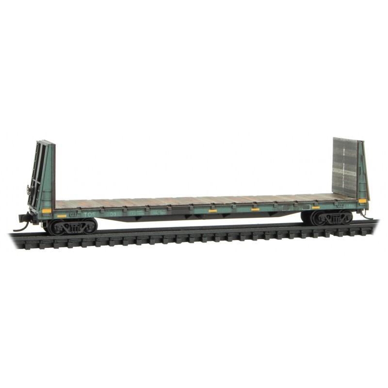 N Micro-Trains MTL 99305015 TOE Texas, Oklahoma &amp; Eastern 61&#39; Flat Car 3-Pack