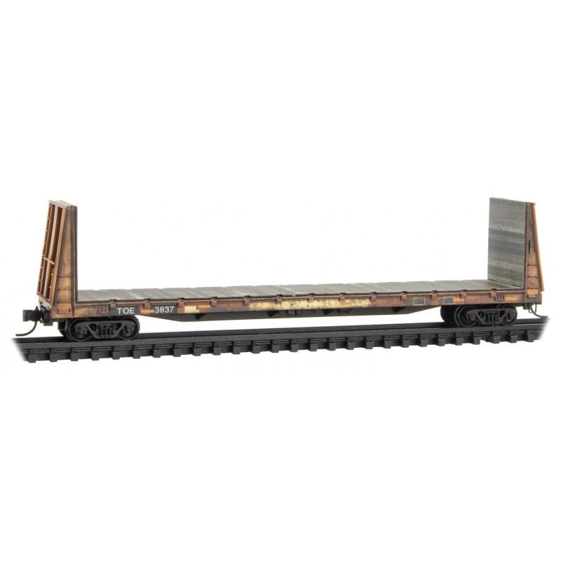 N Micro-Trains MTL 99305015 TOE Texas, Oklahoma &amp; Eastern 61&#39; Flat Car 3-Pack