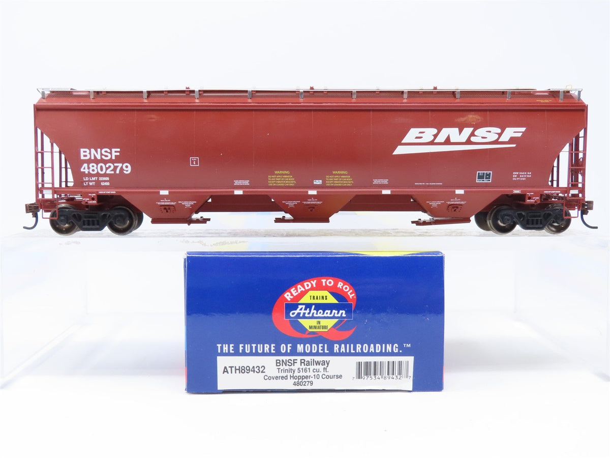 HO Scale Athearn ATH89432 BNSF Three Bay Covered Hopper #480279