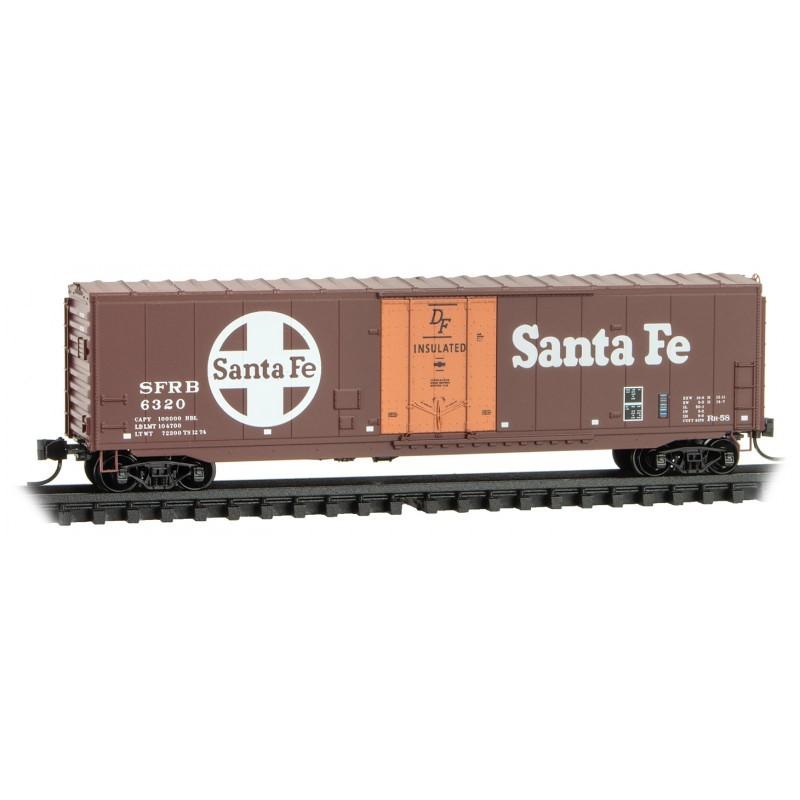 N Scale Micro-Trains MTL 18100810 SFRB Santa Fe RR-58 50&#39; Plug Door Box Car 6320