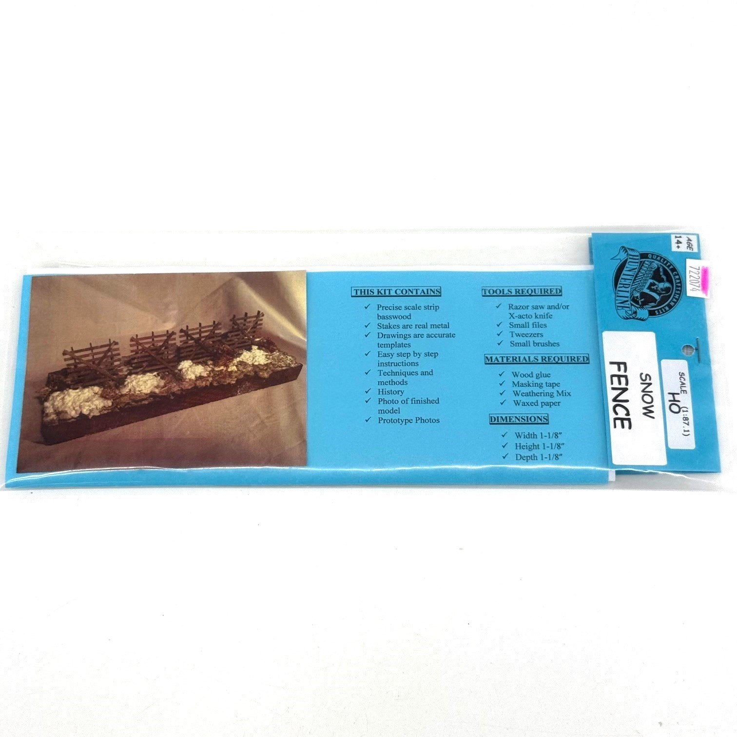 HO 1/87 Scale Hunterline Kit HLHSNOFEN Snow Fence Scenery ( HL205H )