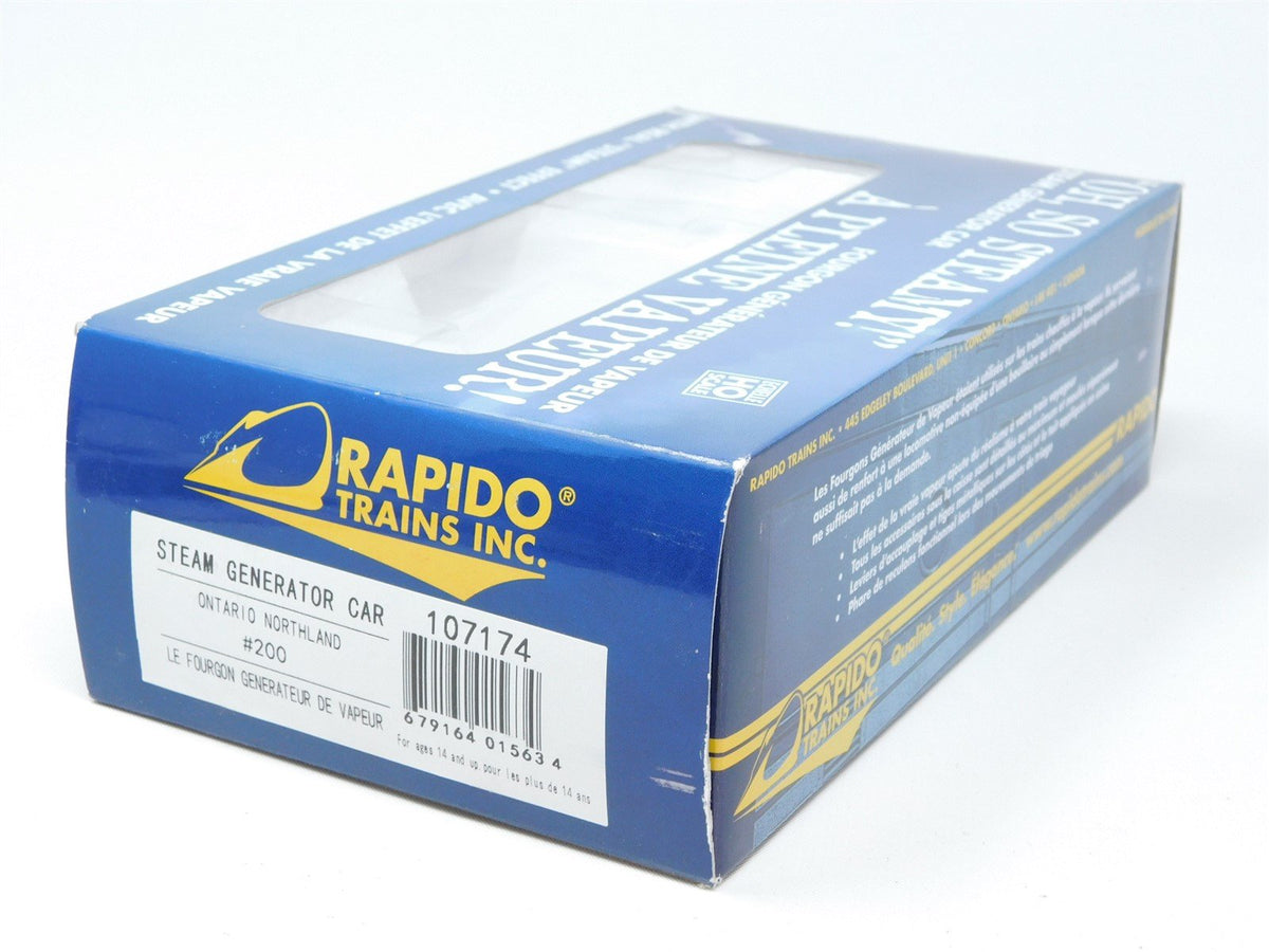 HO Scale Rapido #107174 ON Ontario Northland Steam Generator Car #200